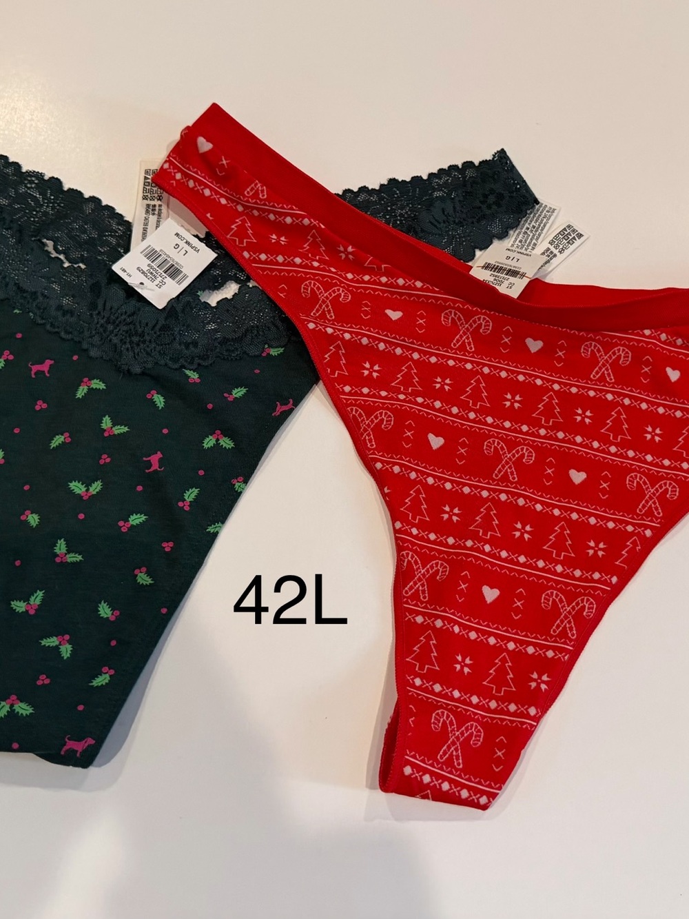 Holiday Print Thong Panty #Christmas #panty #thong #Victoria’s Secret Pink